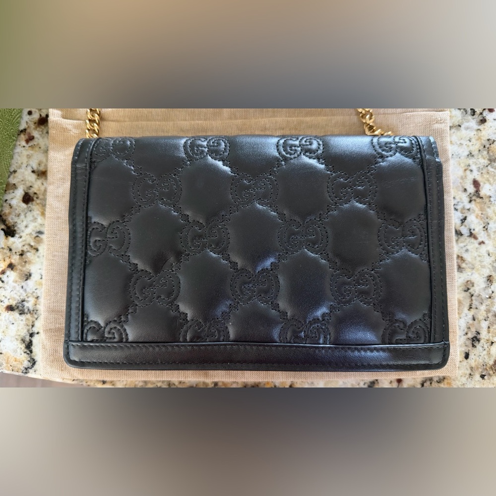 Gucci GG MATELASSÉ CHAIN WALLET * Authentic - Picture 11 of 12
